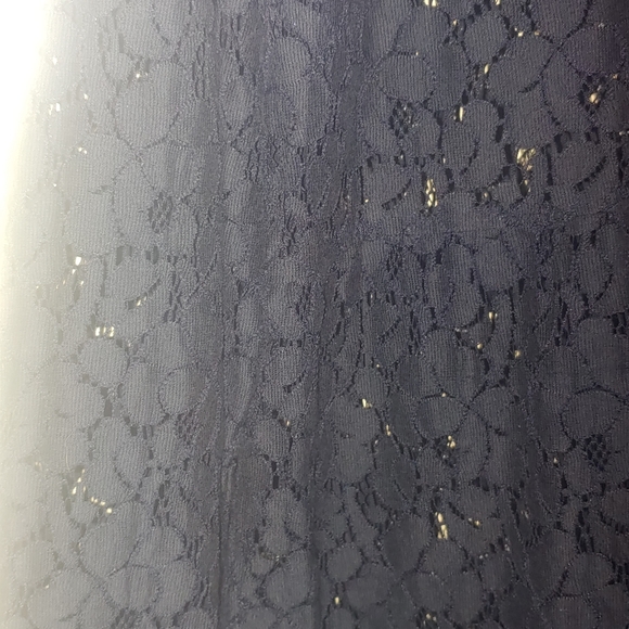 Michael Kors Black Lace long sleeve Blouse Button up size L pre-owned - Picture 6 of 9